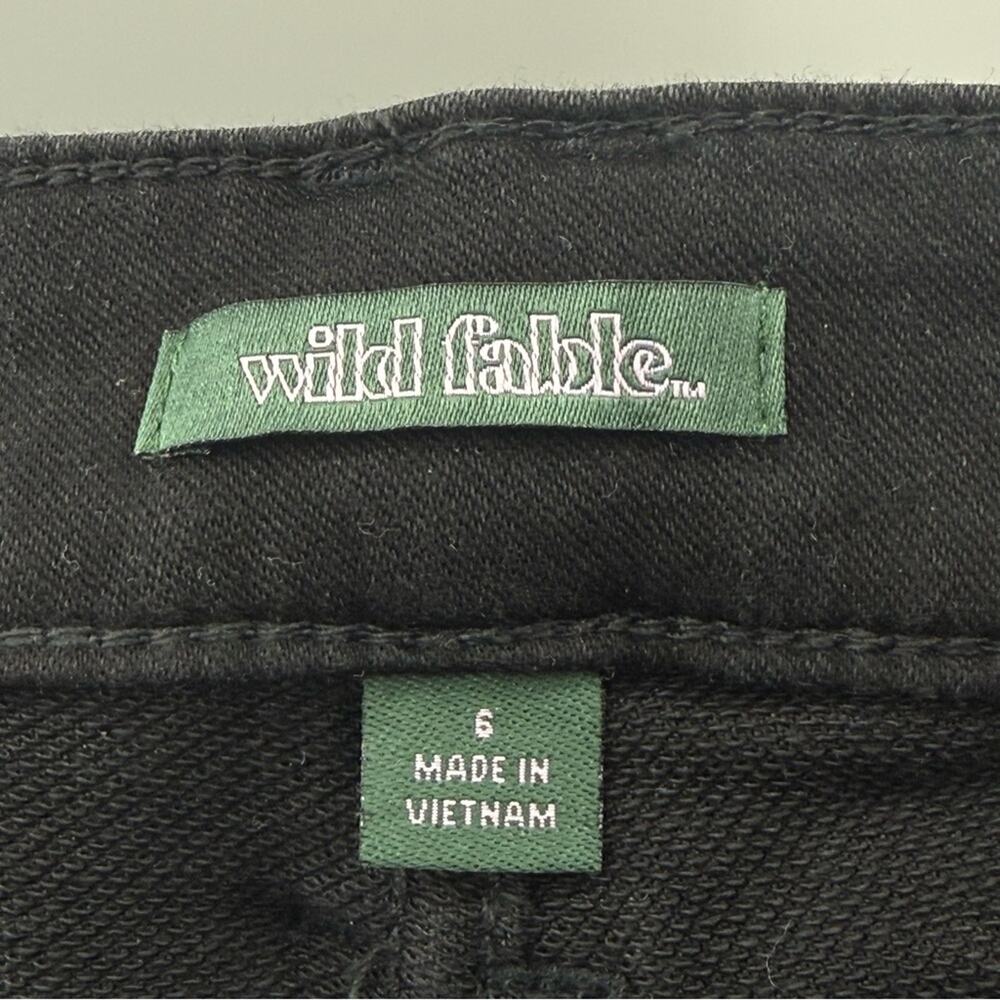 NWT Ultra Wide Leg Black High Stretch Indie Streetwear Jeans Deep Black Size 6 - Picture 9 of 11